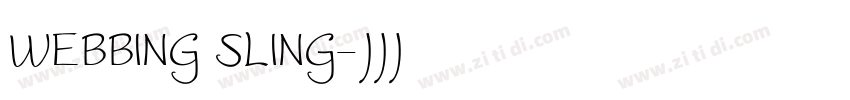 WEBBING SLING字体转换